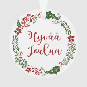 Merry Christmas Wreath finlandais, Hyvää joulua
