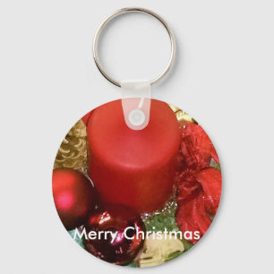 Merry Christmas Wreath Keychain