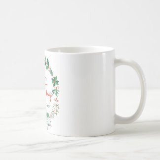Merry Christmas Wreath Mug – Holiday &  Mug, 11 oz