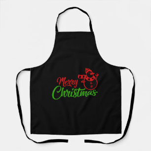 Merry Christmas X Snowman Apron