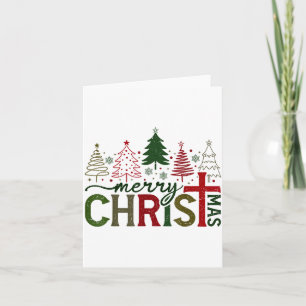 Merry Christmas Xmas Christian Jesus Family Pajama Card