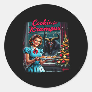 Merry Christmas Xmas Cookies For Krampus Graphic U Classic Round Sticker