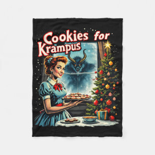 Merry Christmas Xmas Cookies For Krampus Graphic U Fleece Blanket