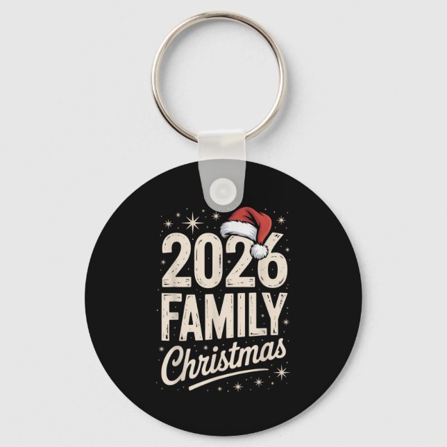 Merry Christmas Xmas Family Matching  Keychain (Front)