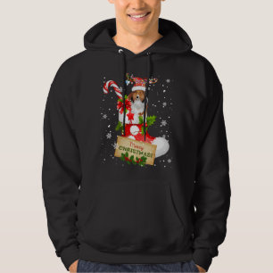 Merry Christmas Xmas Lights Santa Reindeer Sheltie Hoodie