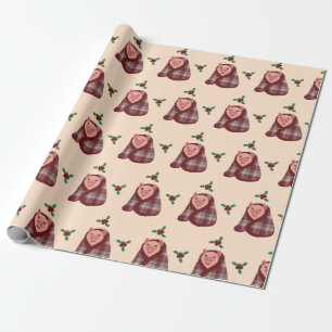 Merry Christmas Xmas Pigs in Blankets Wrapping Paper