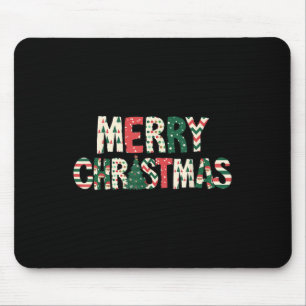 Merry Christmas Xmas Tree Santa Claus Family Pajam Mouse Pad