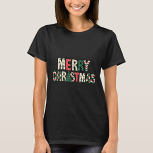 Merry Christmas Xmas Tree Santa Claus Family Pajam T-Shirt
