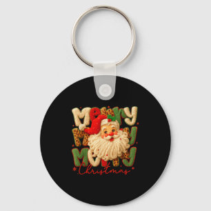 Merry Christmas Xmas Vibes Santa Latch Hook Yarn C Keychain