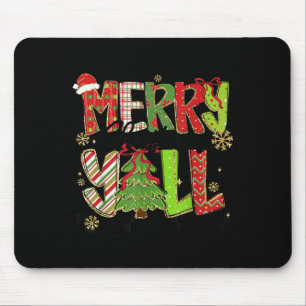 Merry Christmas Y’all Southern Christmas Tree Girl Mouse Pad