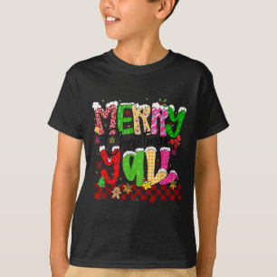 Merry Christmas Y’all Southern Christmas Tree Girl T-Shirt