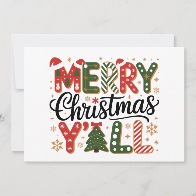 Merry Christmas Y’all Southern Holiday Festive (Front)