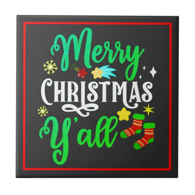 Merry Christmas Y'all-85918 Tile (Front)