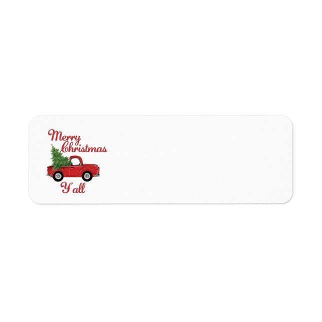 Merry Christmas Y'all Address Labels (Front)