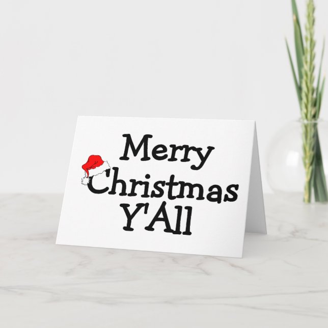 Merry Christmas Yall Holiday Card (Front)