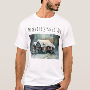 Merry Christmas Y'All Marvellous Winter Night T-Shirt