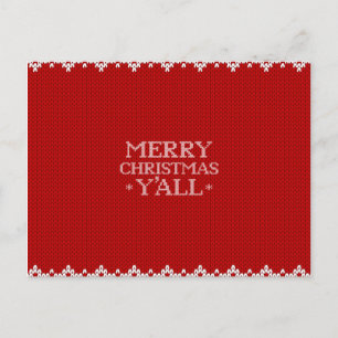 Merry Christmas Yall Postcard
