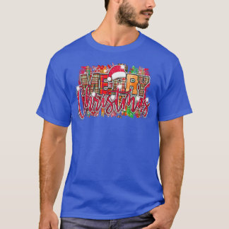 Merry Christmas Yall Retro Vintage Plaid Ugly Xmas T-Shirt