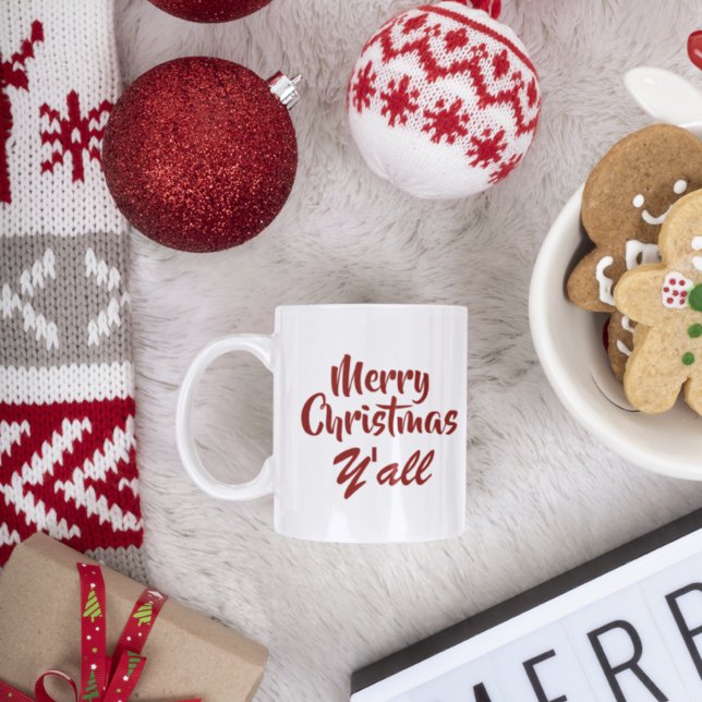 Merry Christmas Y'all Two-Tone Coffee Mug (Creator Uploaded)