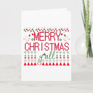 Merry Christmas Y'all Ugly Sweater Card