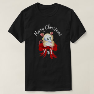 Merry Christmas Ya'll with Possum T-Shirt