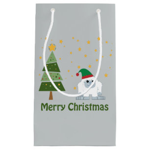 Merry Christmas Yeti Small Gift Bag