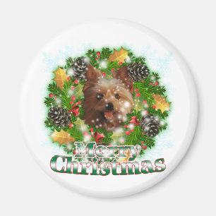 Merry Christmas Yorkie Magnet