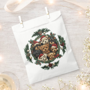Merry Christmas Yorkshire Terrier Dogs Favour Bag