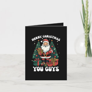 Merry Christmas You Guys Santa Claus Thank You Card