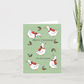 Merry Christmas You Silly Goose Sassy Funny Cute