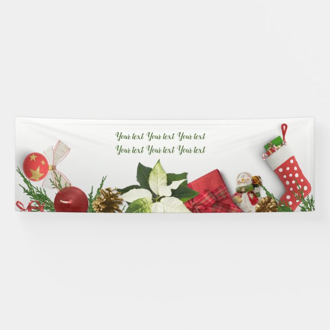 Merry Christmas Your text Banner (Horizontal)