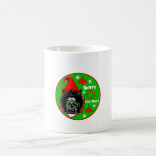 Merry Christmas Zombie Green Eyes style 3 Coffee Mug