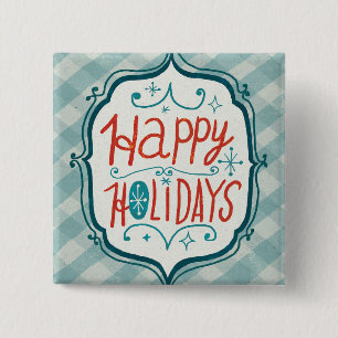 Merry Christmastime Holidays 2 Inch Square Button