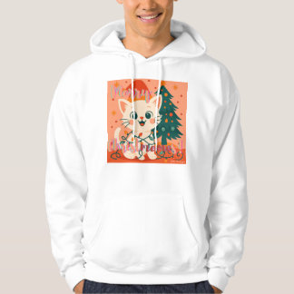 Merry Christmeows! Cute & Funny Santa Cat Hoodie