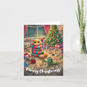 Merry Christmess! Whimsical Holiday Cat Card
