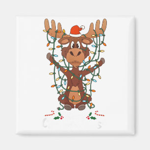 Merry Christmoose Christmas Mooses Xmas Tree Light Magnet