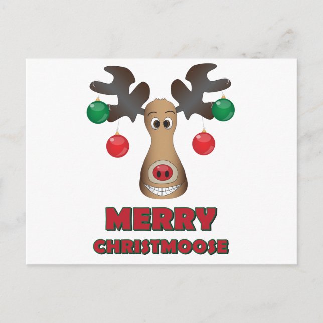 Merry Christmoose! Holiday Postcard (Front)