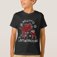Merry Christmoose Moose Buffalo Red Plaid Christma