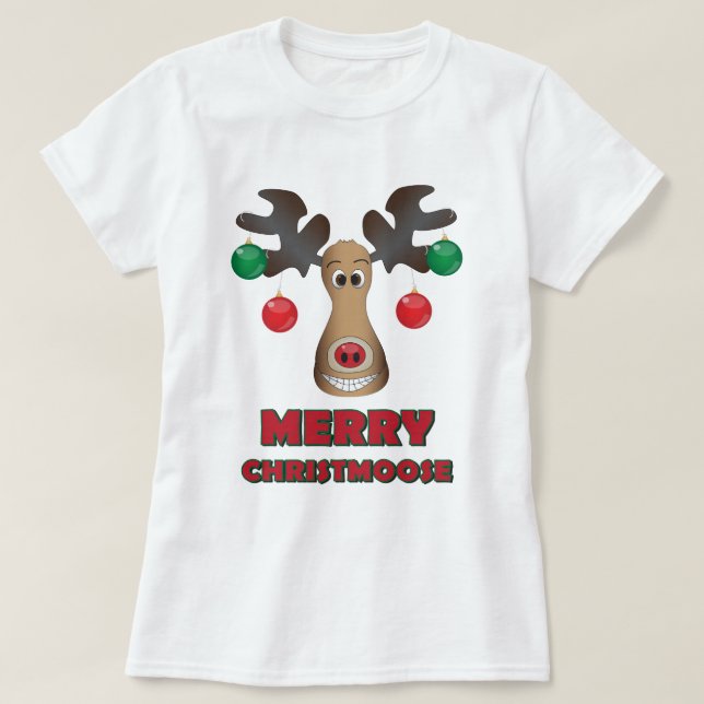 Merry Christmoose! T-Shirt (Design Front)