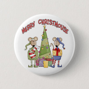 Merry Christmouse 2 Inch Round Button