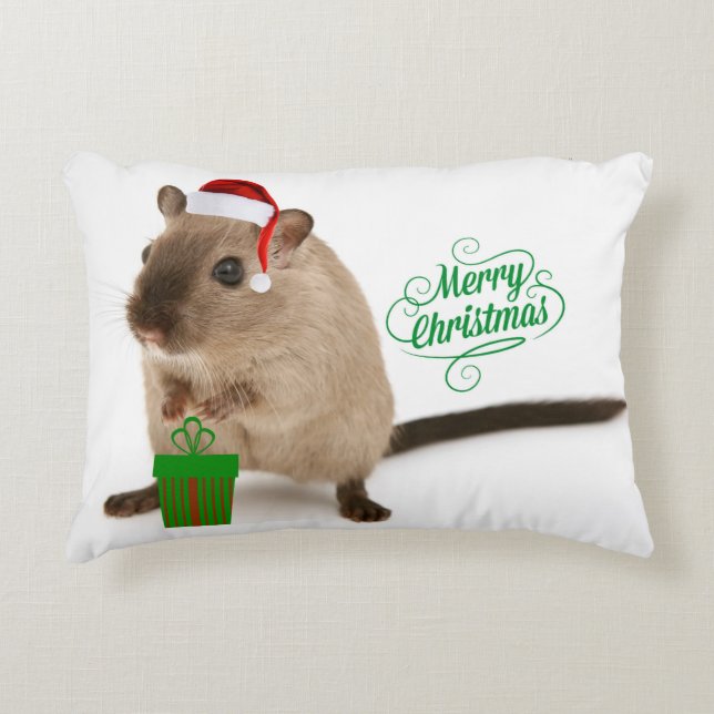 Merry Christmouse Accent Pillow (Front)