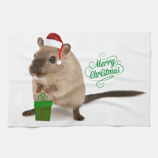 Merry Christmouse Kitchen Towel (Horizontal)