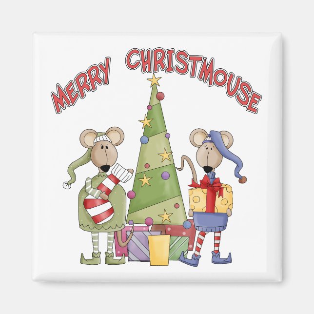Merry Christmouse Magnet (Front)