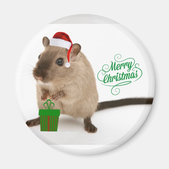 Merry Christmouse Magnet (Front)