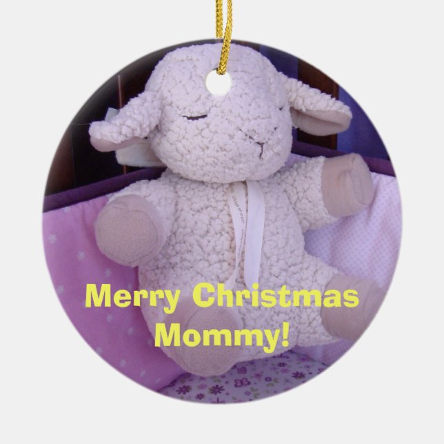 Merry Christms Mommy! ornaments I Love You Lamb (Front)