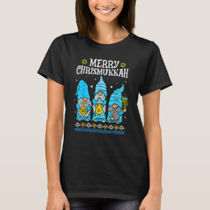 Merry Christmukkah With Gnome Christmas Hanukkah G T-Shirt