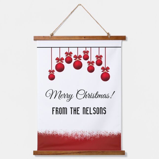 Merry Chritmas from NAME GOES HERE Hanging Tapestry (Front)