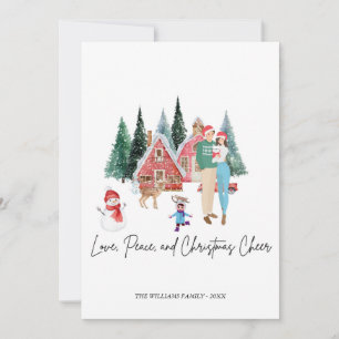 MERRY CHRITSMAS FESTIVE MODERN CUTE CARD 