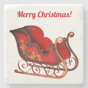 Merry Chrustmas Stone Coaster