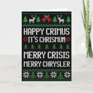 Merry Chrysler - Happy Crimus, Merry Crisis Xmas Card